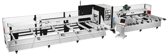SB 3011 Пильно-обрабатывающий центр для распиловки ПВХ профиля под различным углом